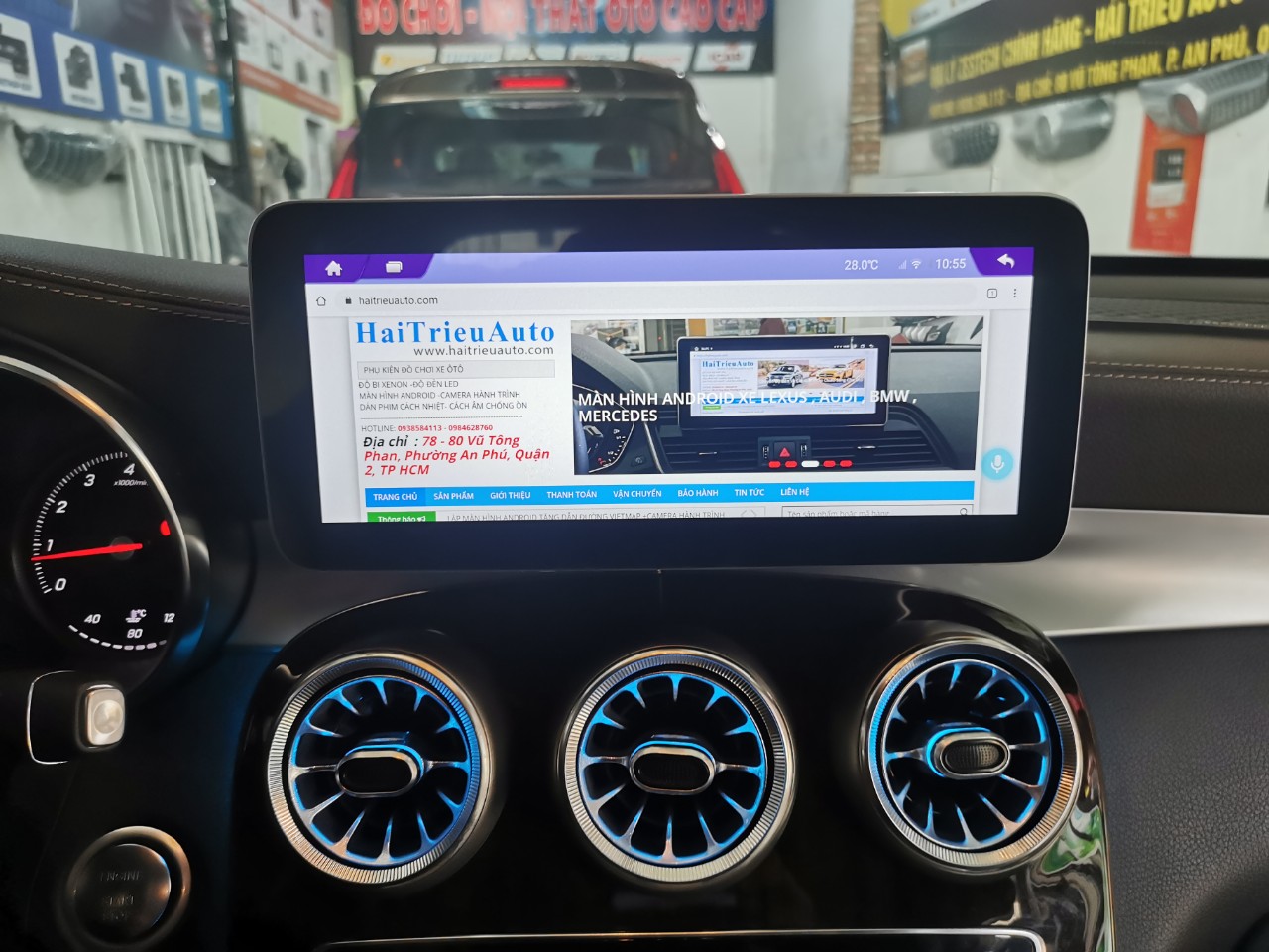 Màn hình android Omas Pro 360 xe Mercedes C 2 Image