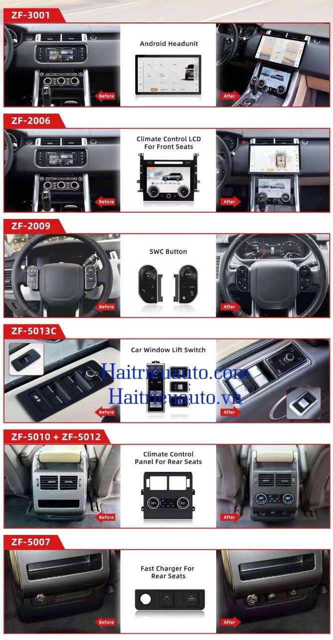 Màn hình android xe Range Rover Sport 7 Image