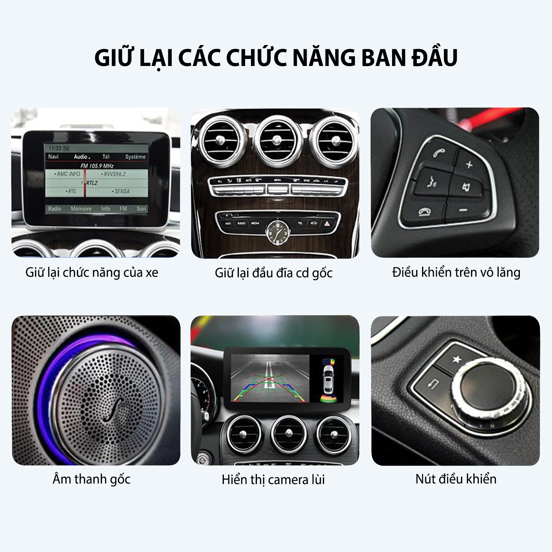 Màn hình android Omas pro 360 xe mercedes A 3 Image