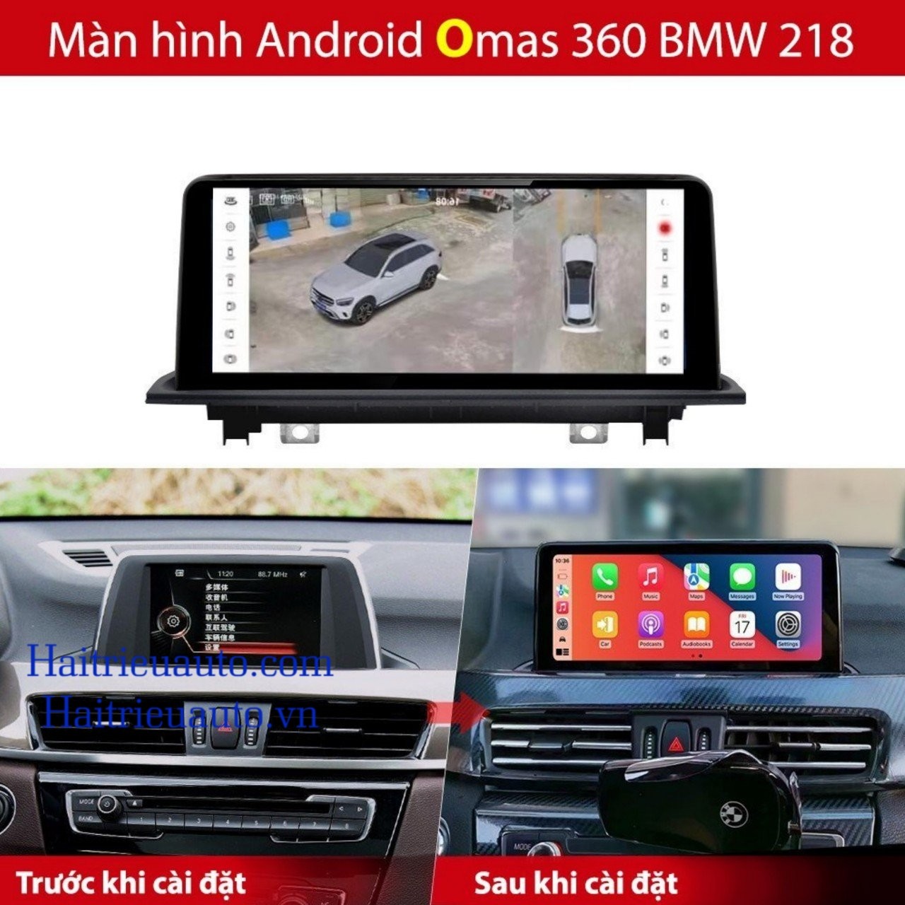 Màn hình android Omas 360 xe BMW 218 2 Image