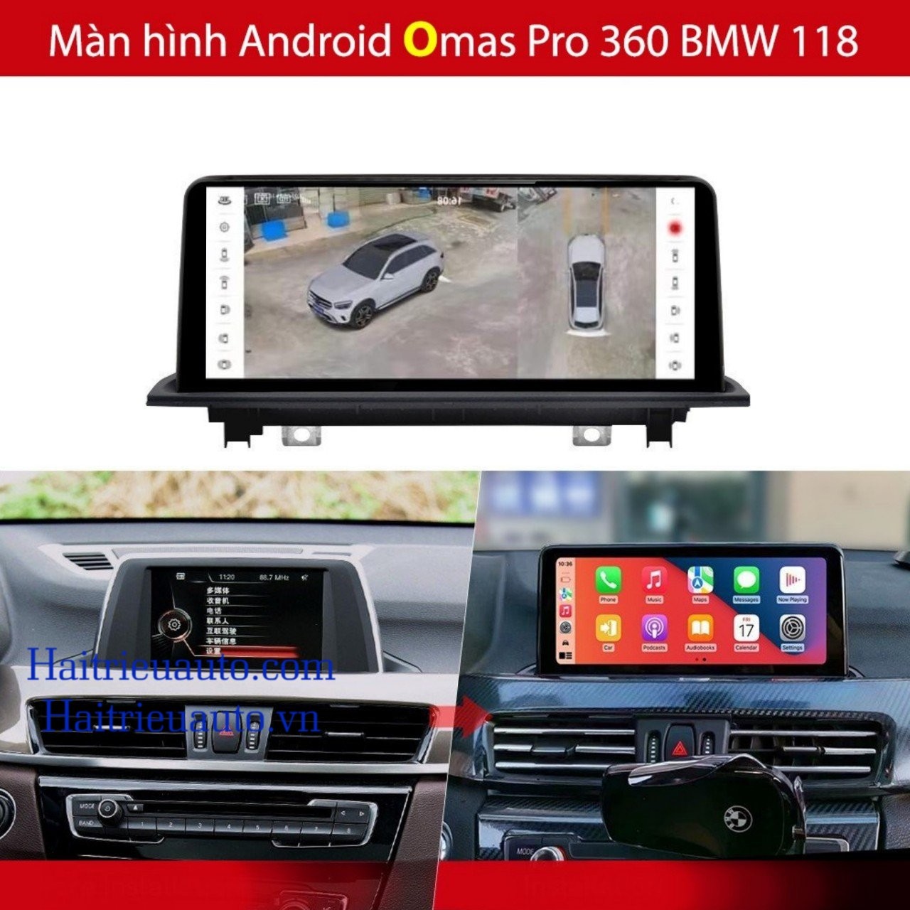 Màn hình android Omas Pro 360 xe BMW 118 2 Image