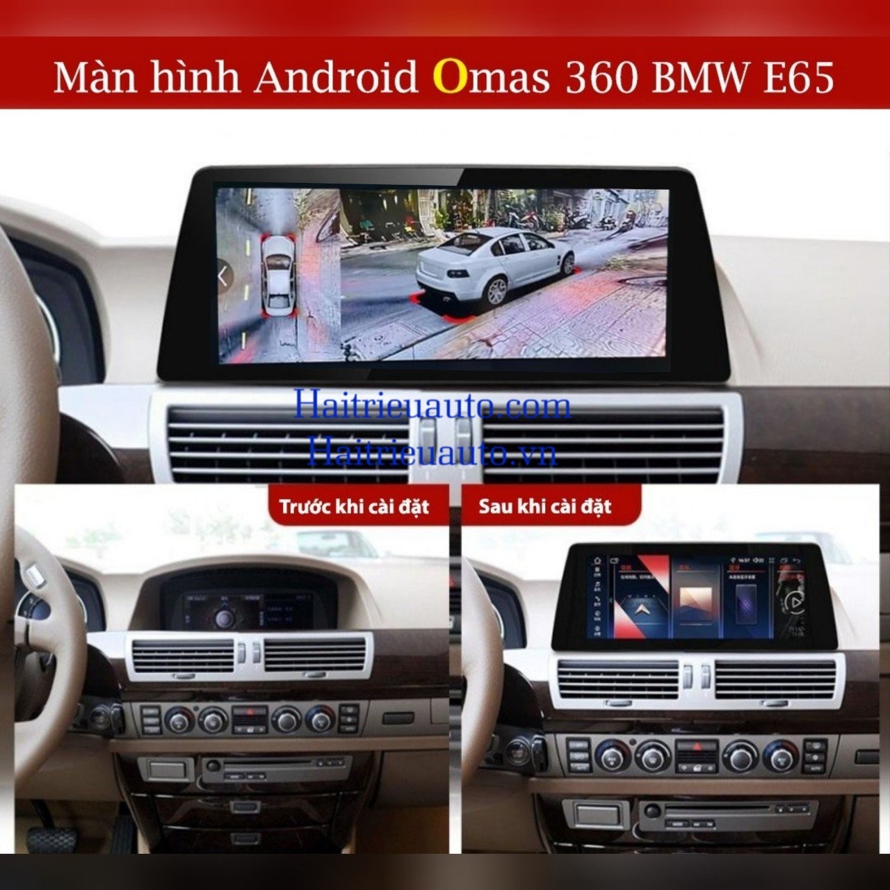 Màn hình android Omas 360 xe BMW E65 2 Image