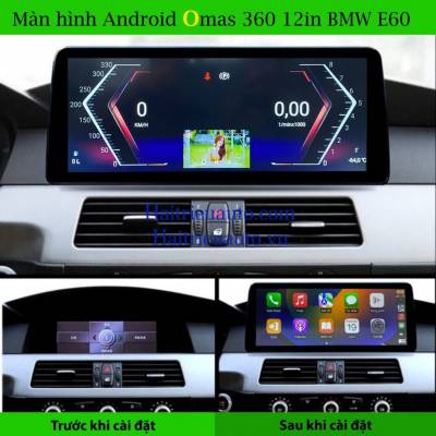 Màn hình android Omas Pro 360 12in xe BMW E60