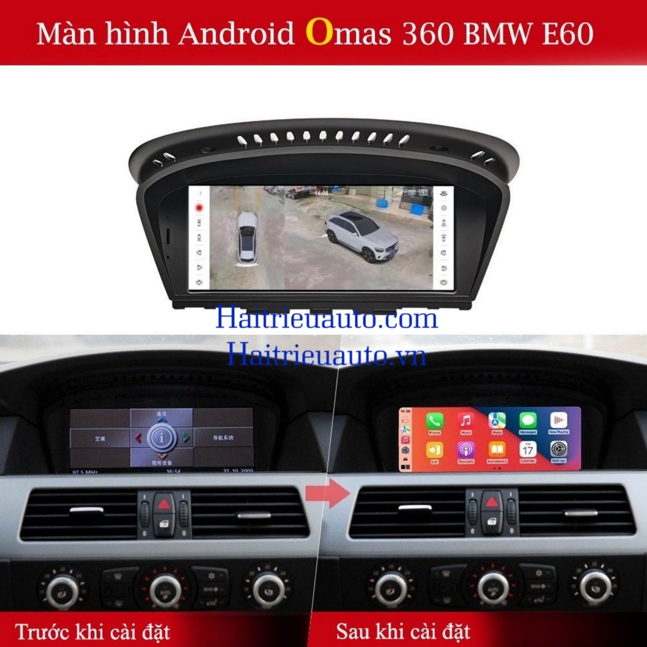Màn hình android Omas 360 xe BMW E60 2 Image