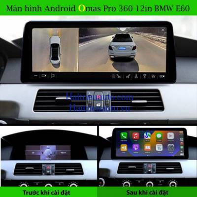 Màn hình android Omas 360 12in xe BMW E60