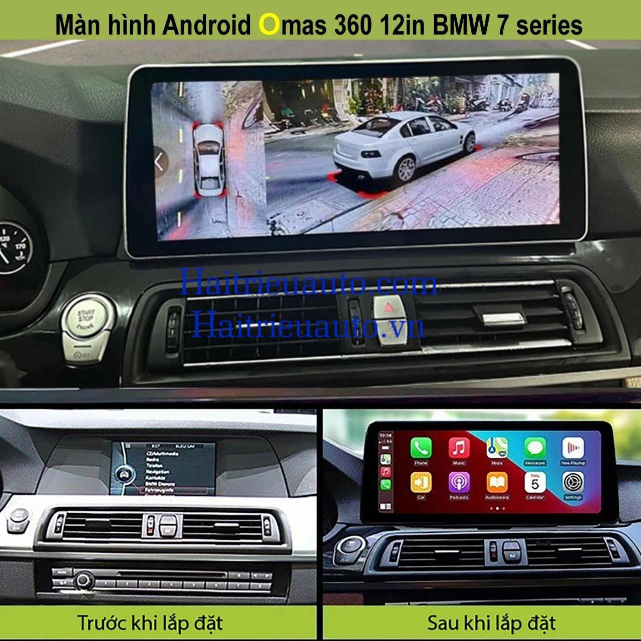 Màn hình android Omas 12in 360 xe BMW 7series 2 Image