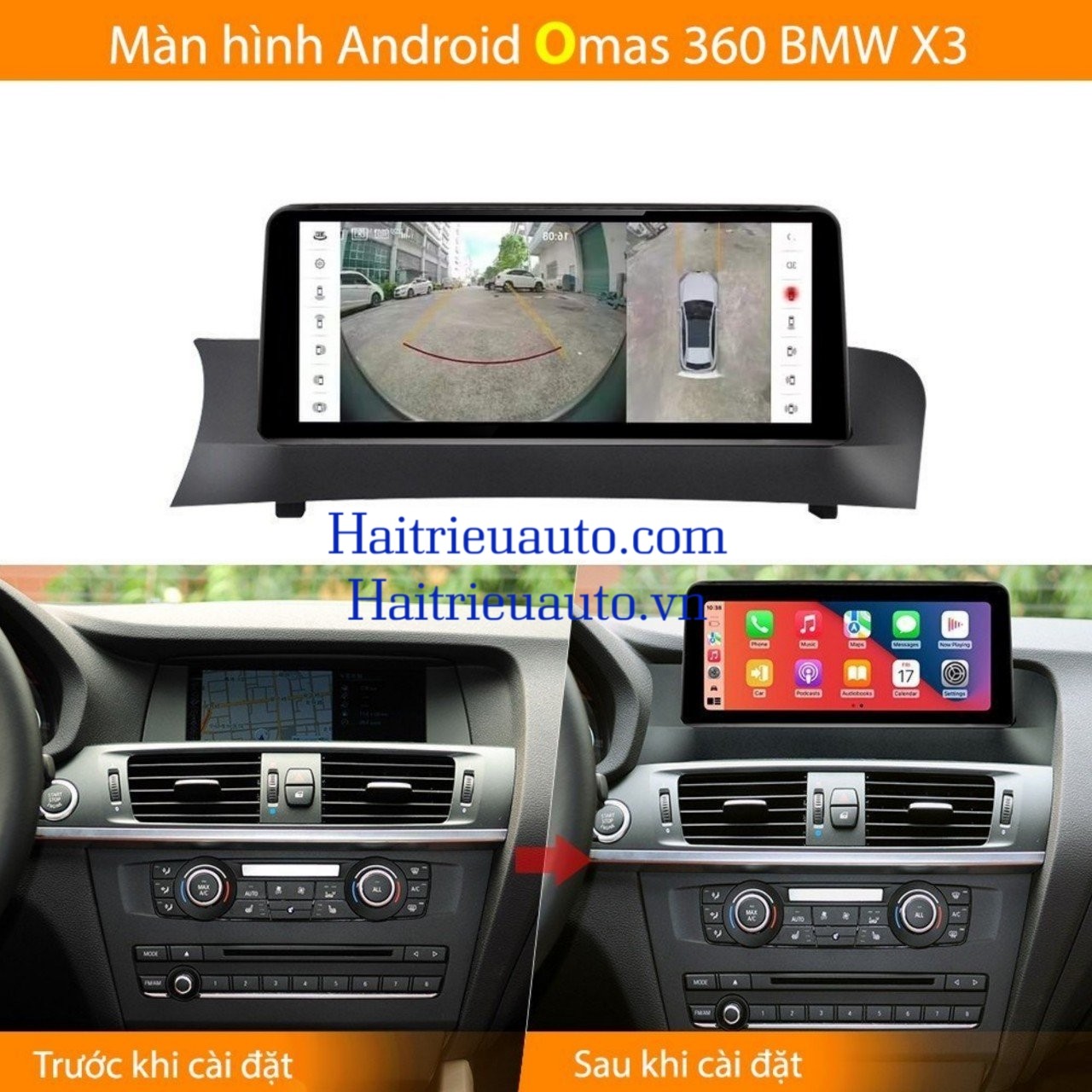 Màn hình android Omas 360 xe BMW X3 2 Image