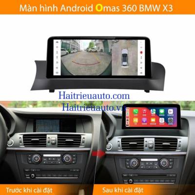 Màn hình android Omas Pro xe BMW X3