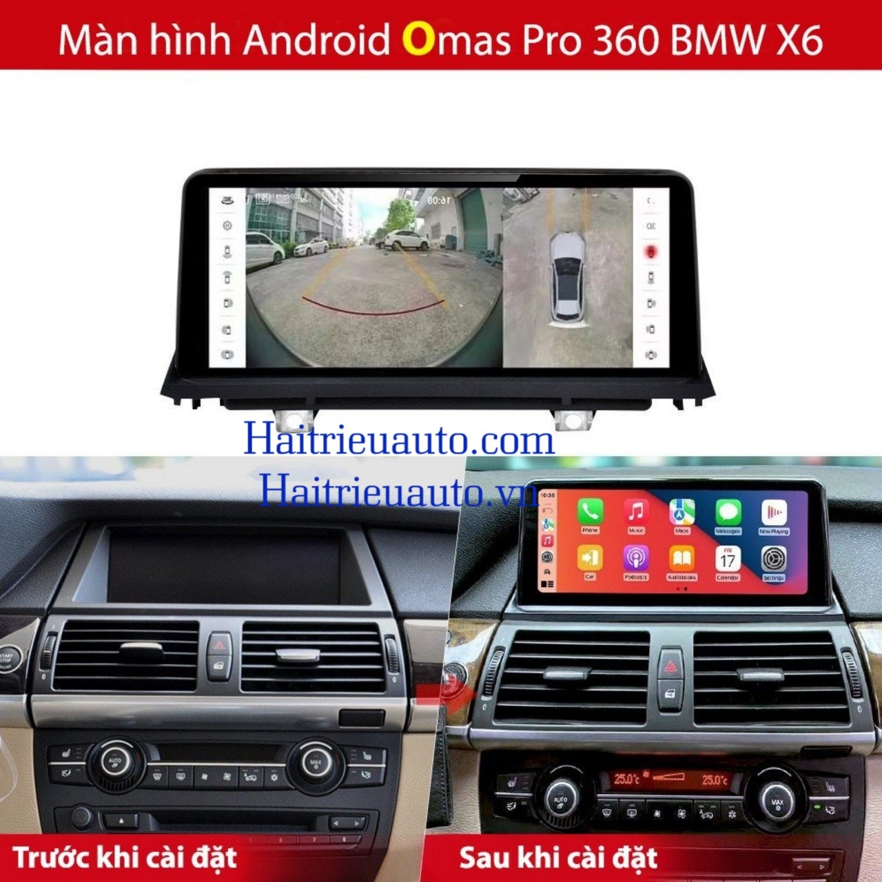 Màn hình android Omas Pro 360 xe BMW X6 2 Image