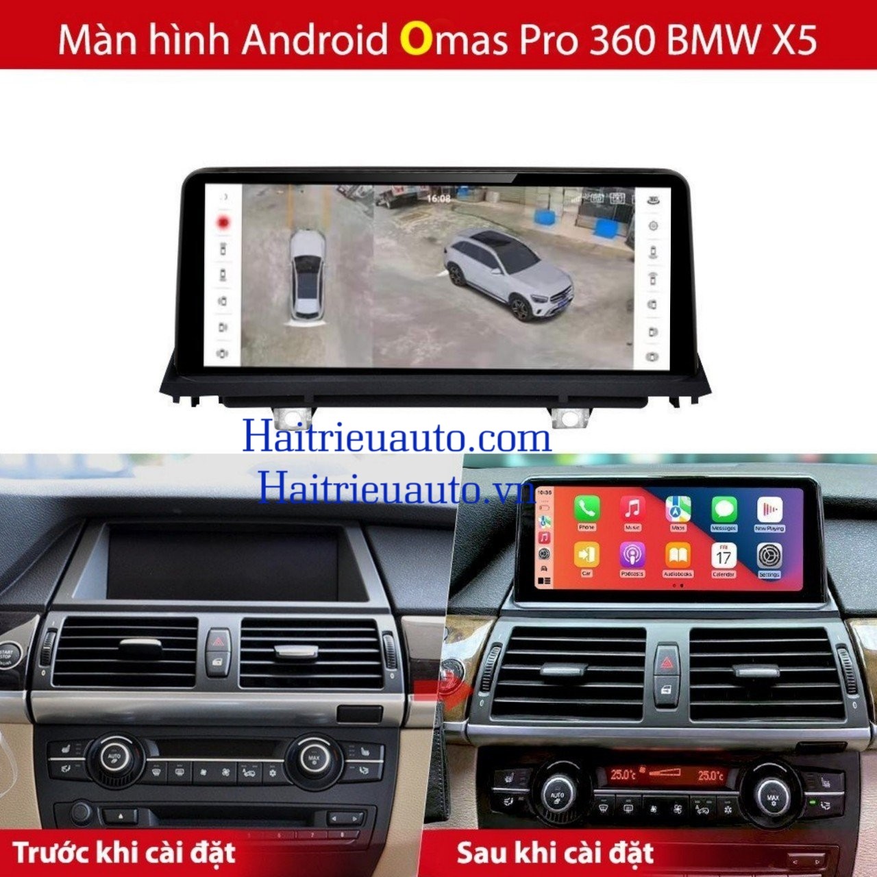 Màn hình android Omas Pro 360 xe BMW X5 2 Image