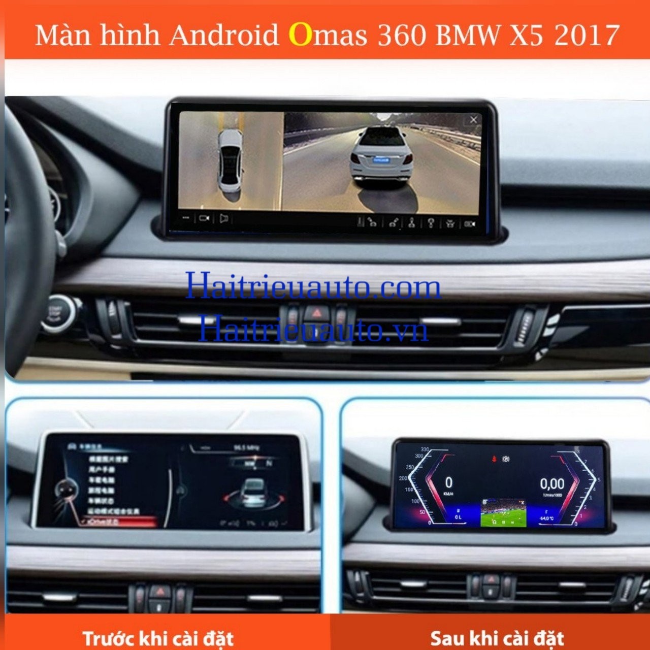 Màn hình android Omas 360 xe BMW X5 2017 2 Image