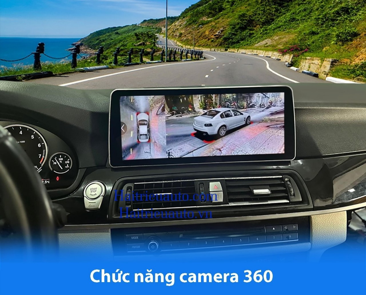 Màn hình android Omas Pro 360 12 inch xe BMW 520 4 Image