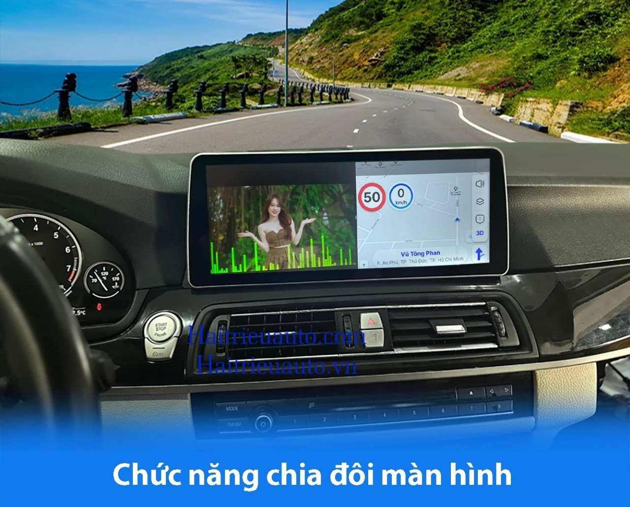 Màn hình android Omas 12 inch xe BMW 520 4 Image