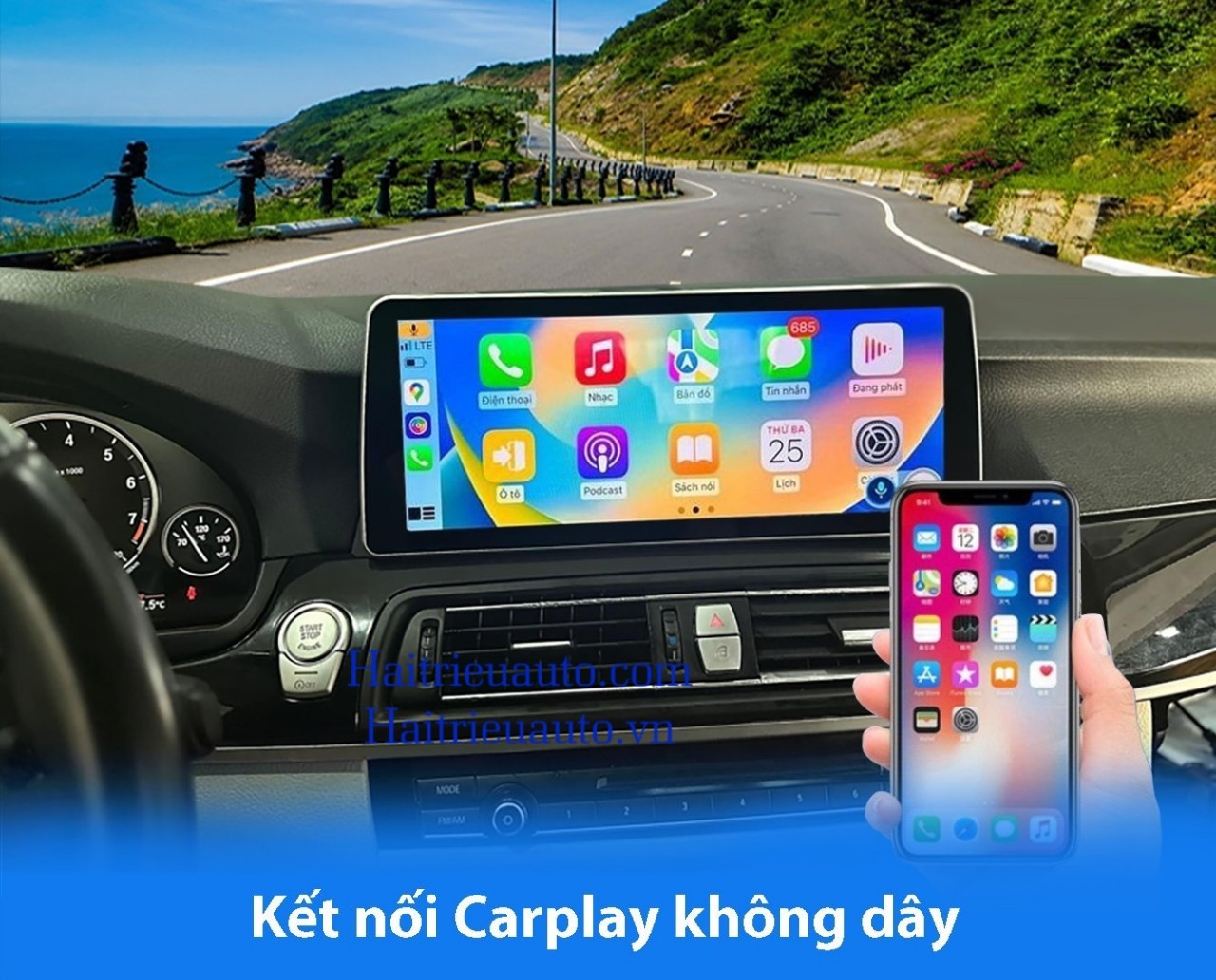 Màn hình android Omas Pro 12 inch xe BMW 520 5 Image