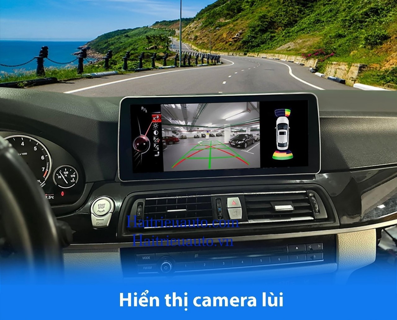 Màn hình android Omas 12 inch xe BMW 520 7 Image