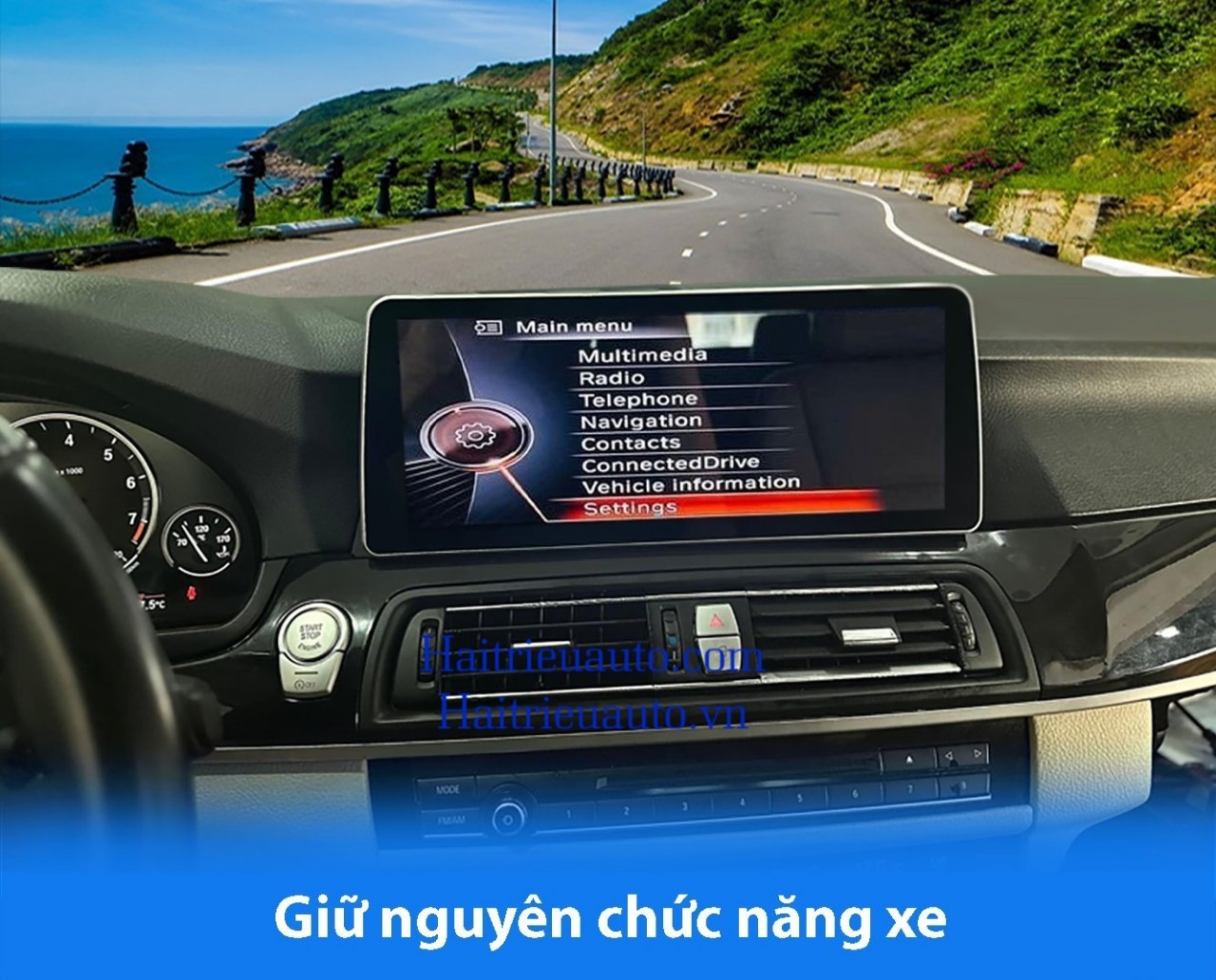 Màn hình android Omas Pro 12 inch xe BMW 520 8 Image
