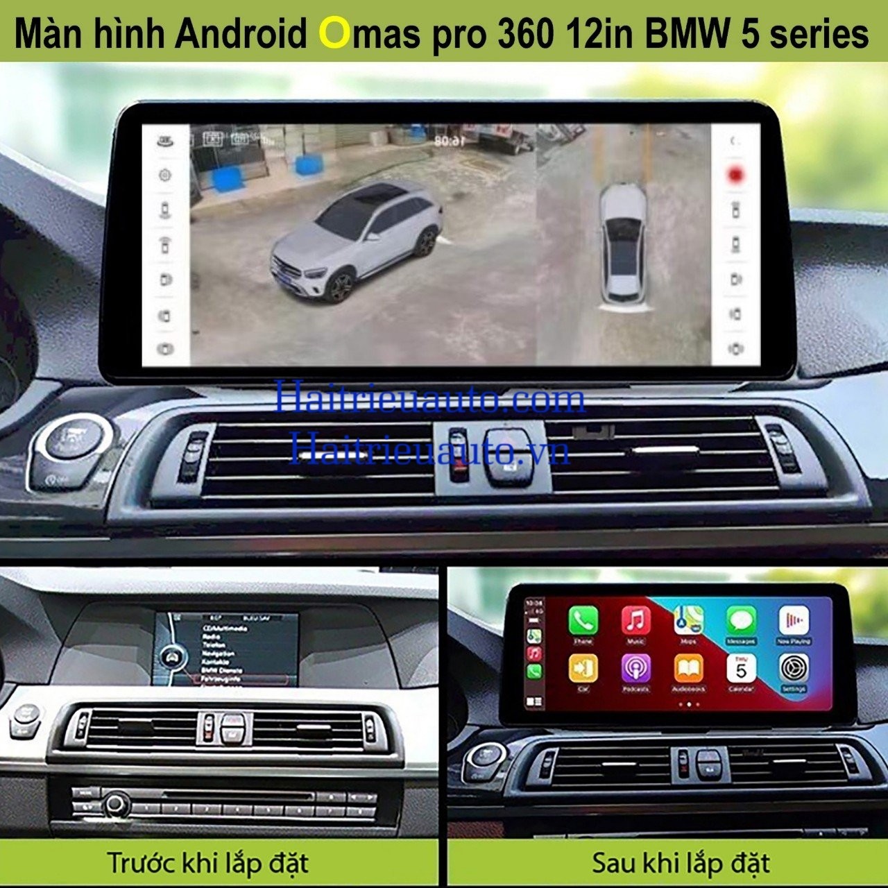 Màn hình android Omas Pro 360 12 inch xe BMW 520 2 Image