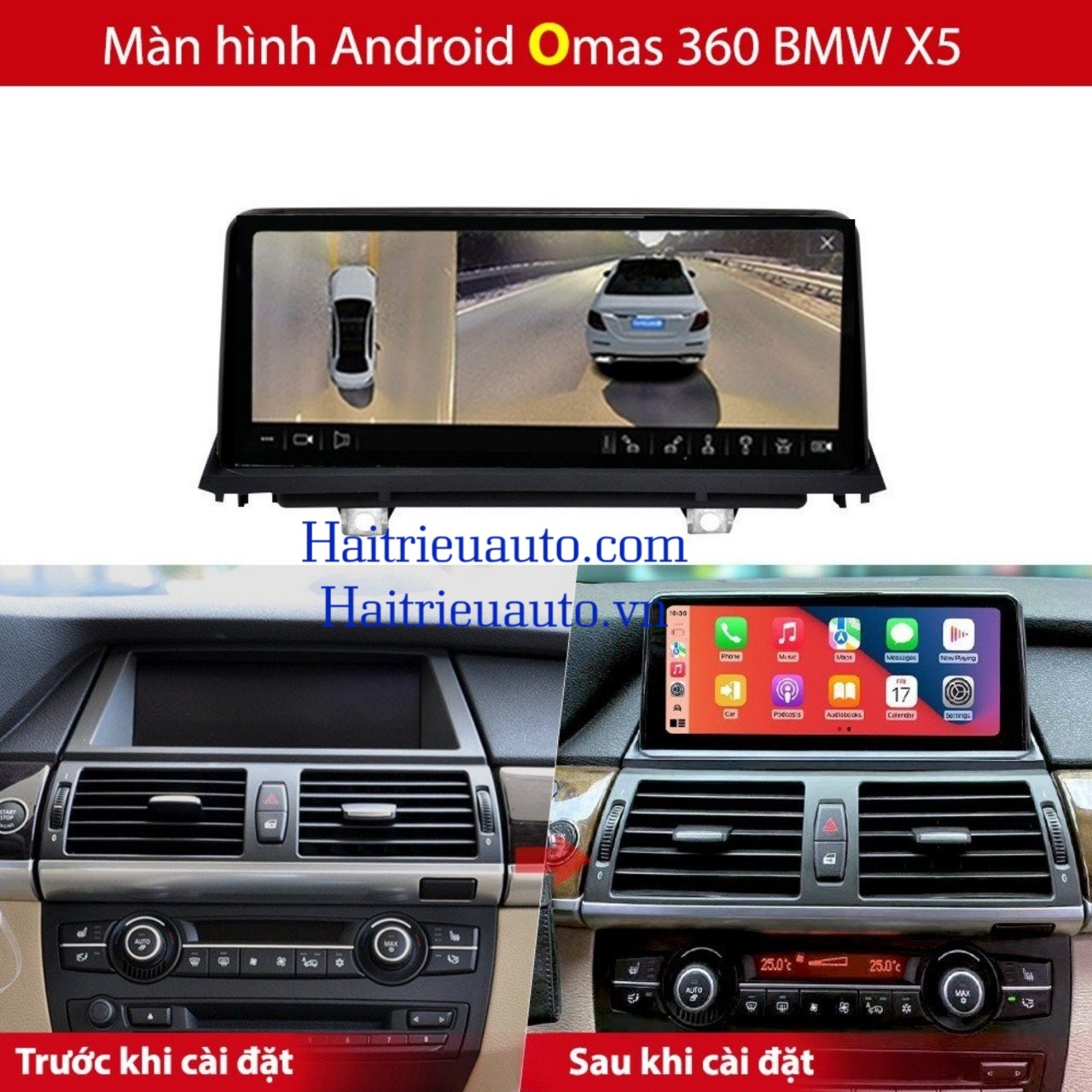 Màn hình android Omas 360 xe BMW X5 2 Image