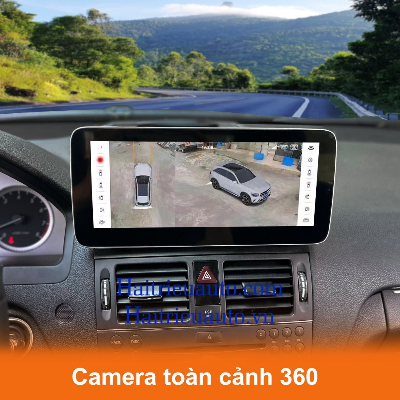 màn hình android Omas 360 xe mercedes C 2008-2010 4 Image