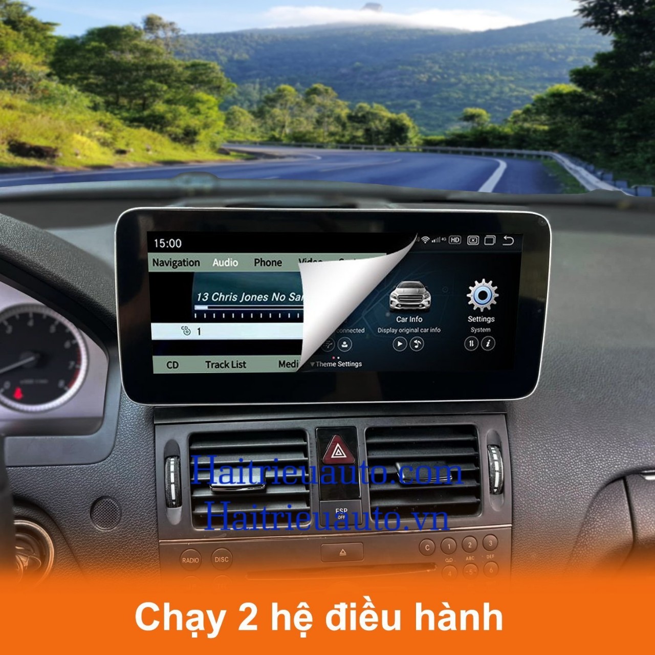 màn hình android Omas 360 xe mercedes C 2008-2010 10 Image