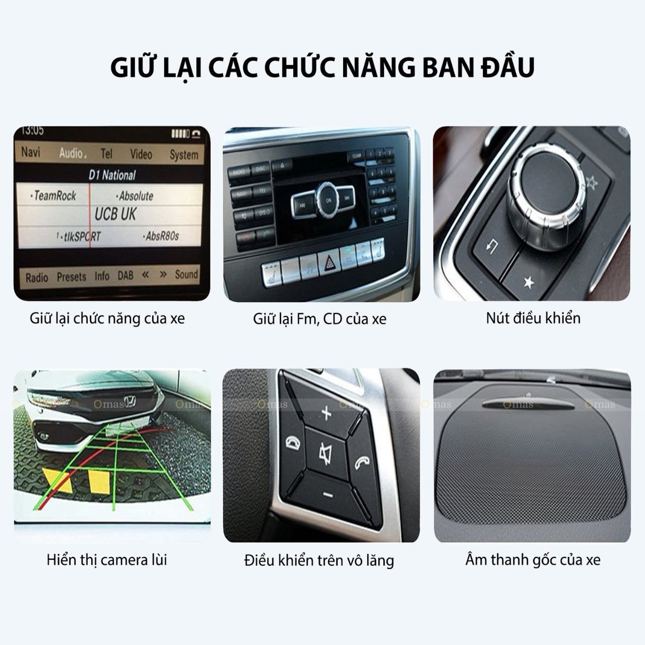 Màn hình android Omas 360 xe mercedes GLK 2008-2010 3 Image