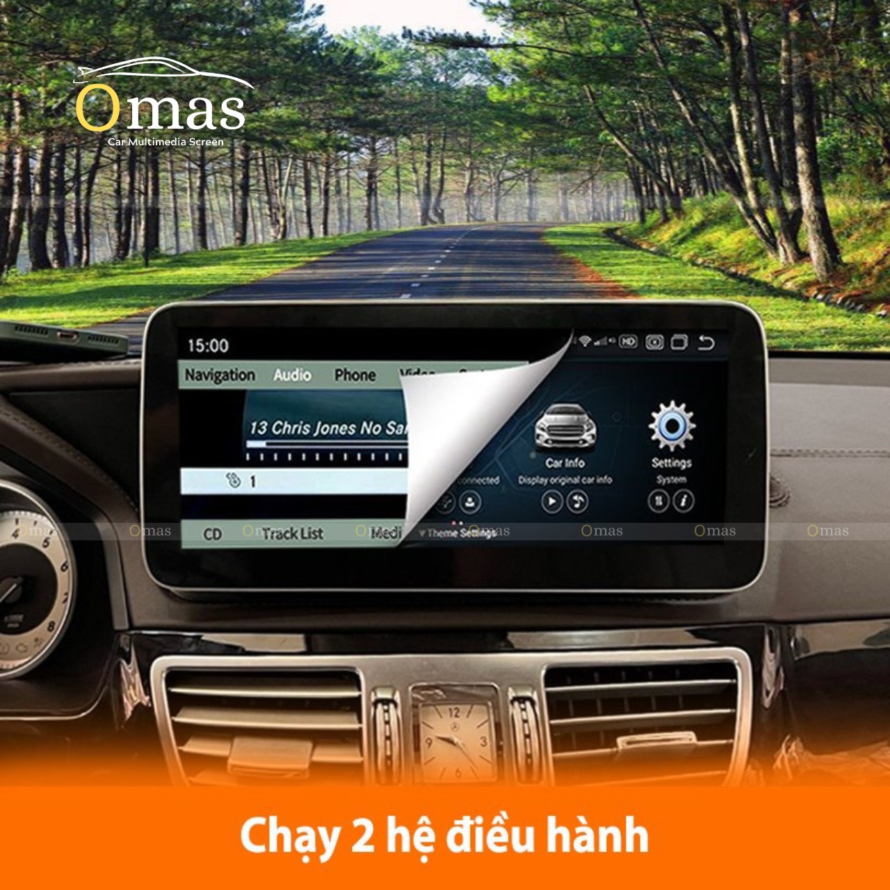 Màn hình android Omas 360 xe mercedes E 8 Image