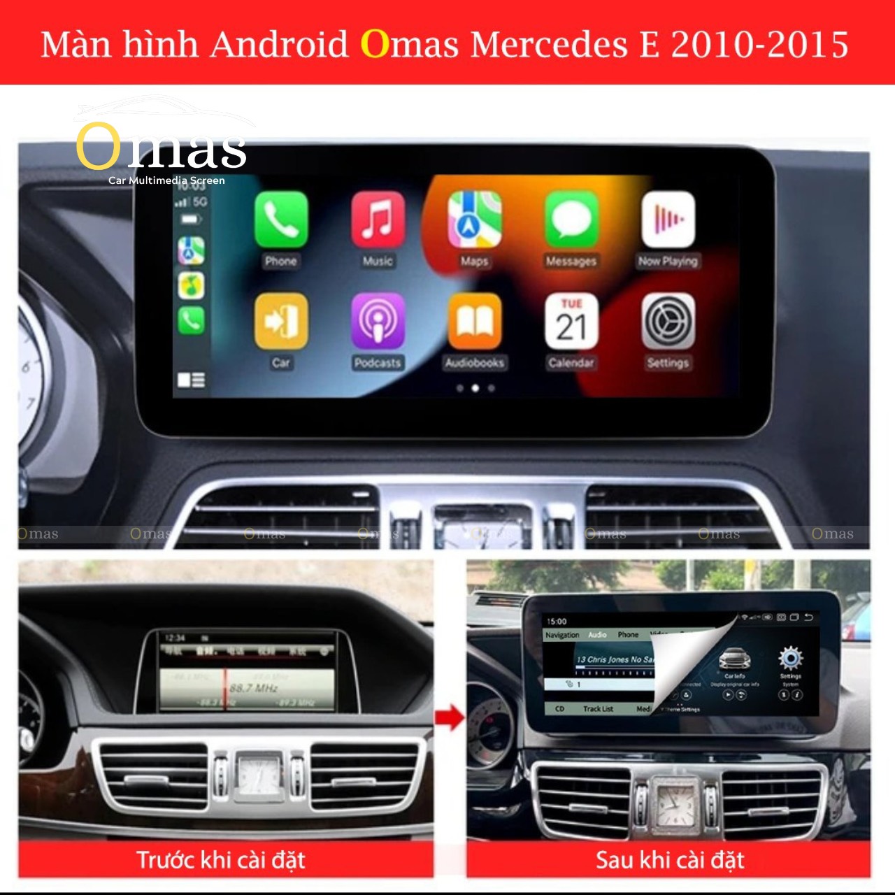 Màn hình android Omas xe mercedes E 2 Image