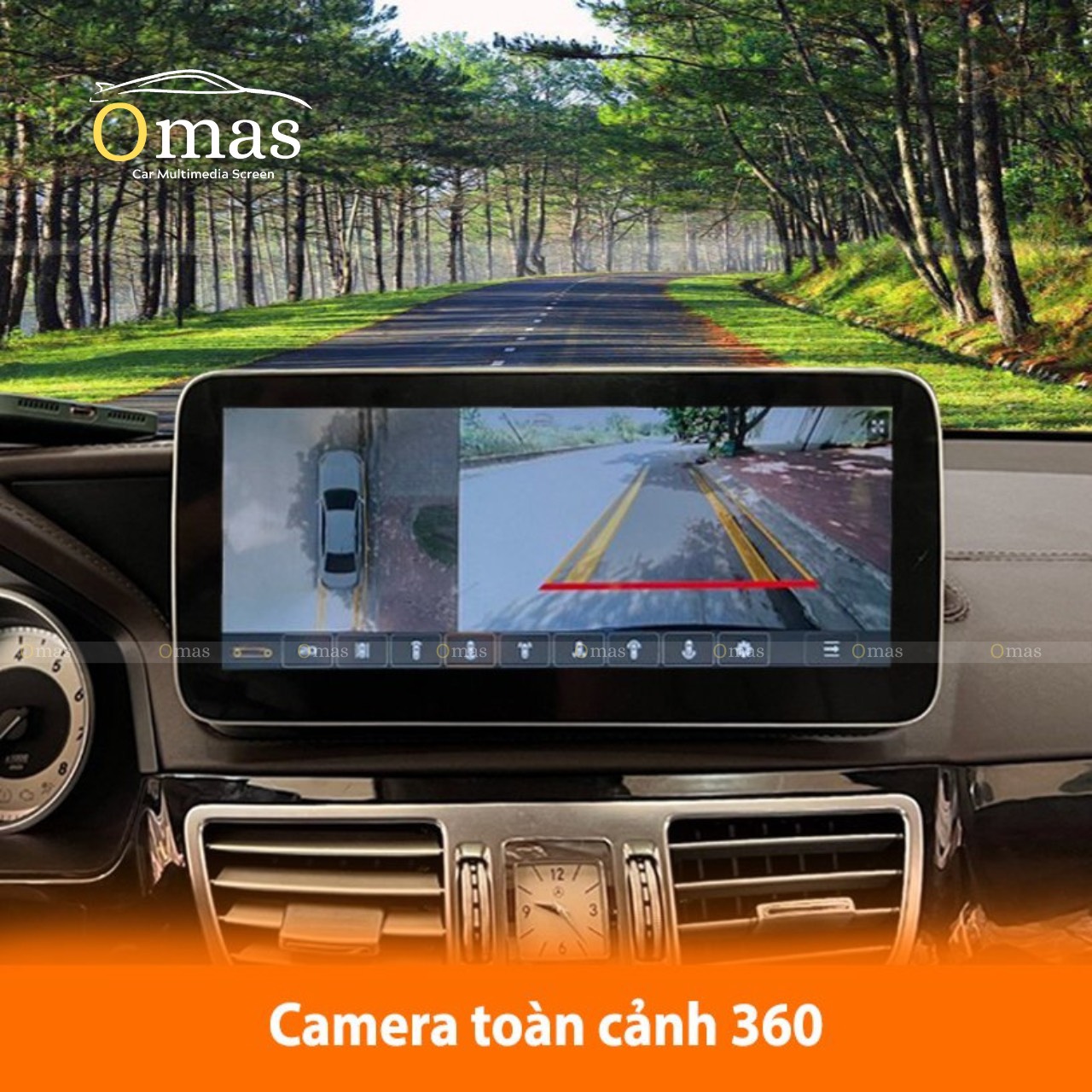 Màn hình android Omas 360 xe mercedes E 3 Image