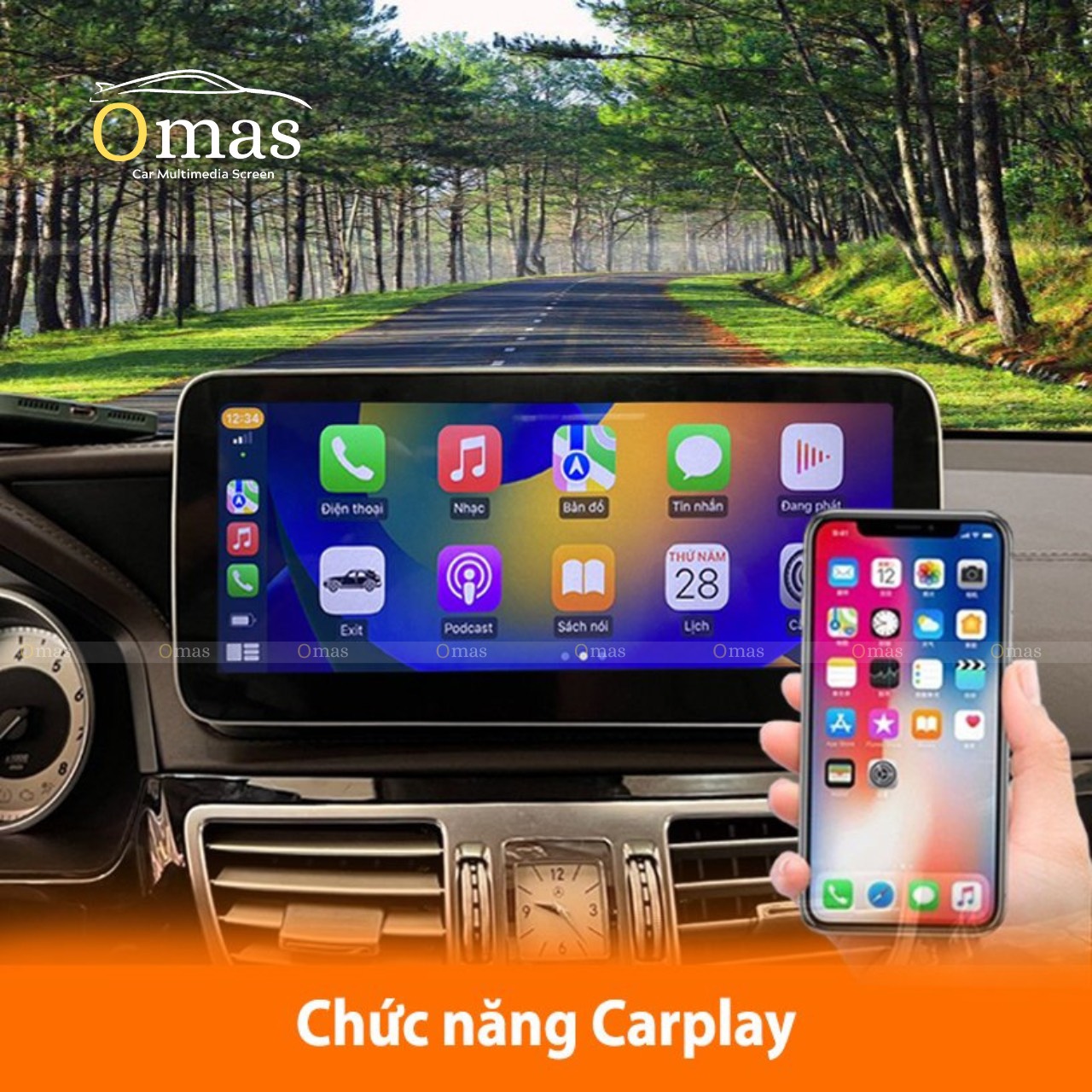 Màn hình android Omas pro mercedes E 9 Image