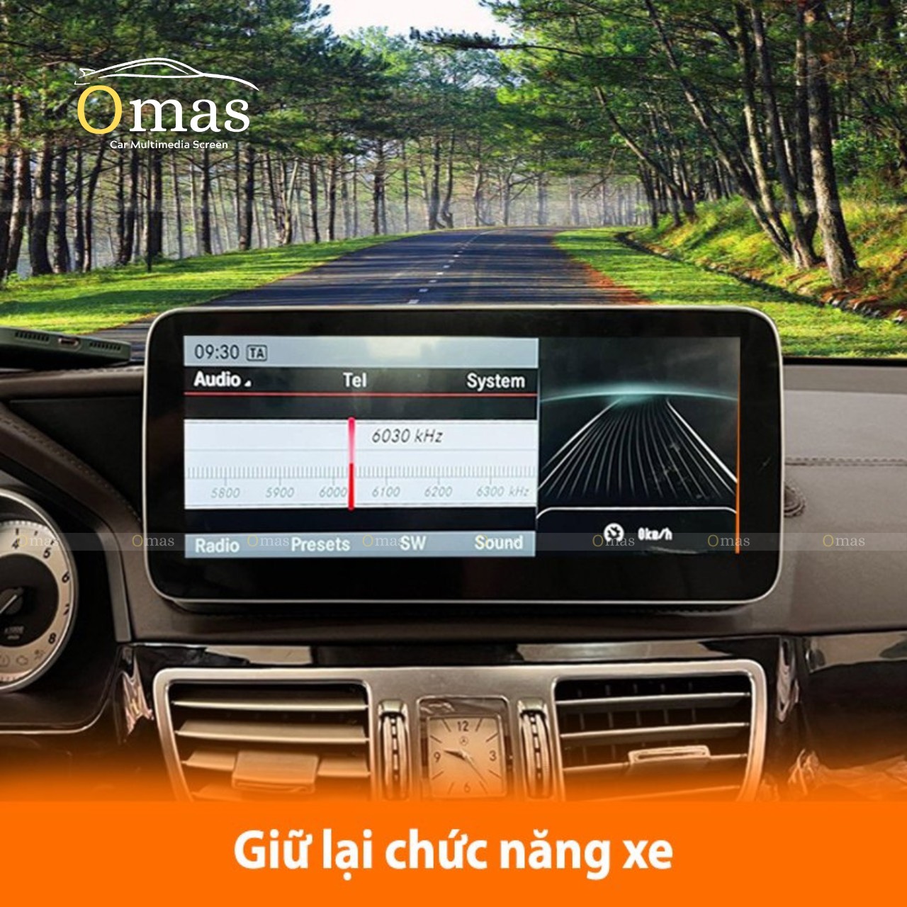 Màn hình android Omas pro 360 xe mercedes E 9 Image