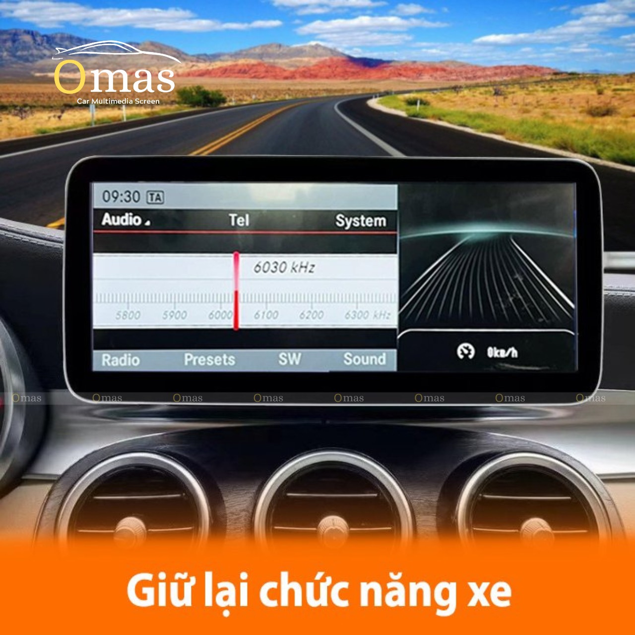 Màn hình android Omas pro 360 xe mercedes GLC 2020 4 Image