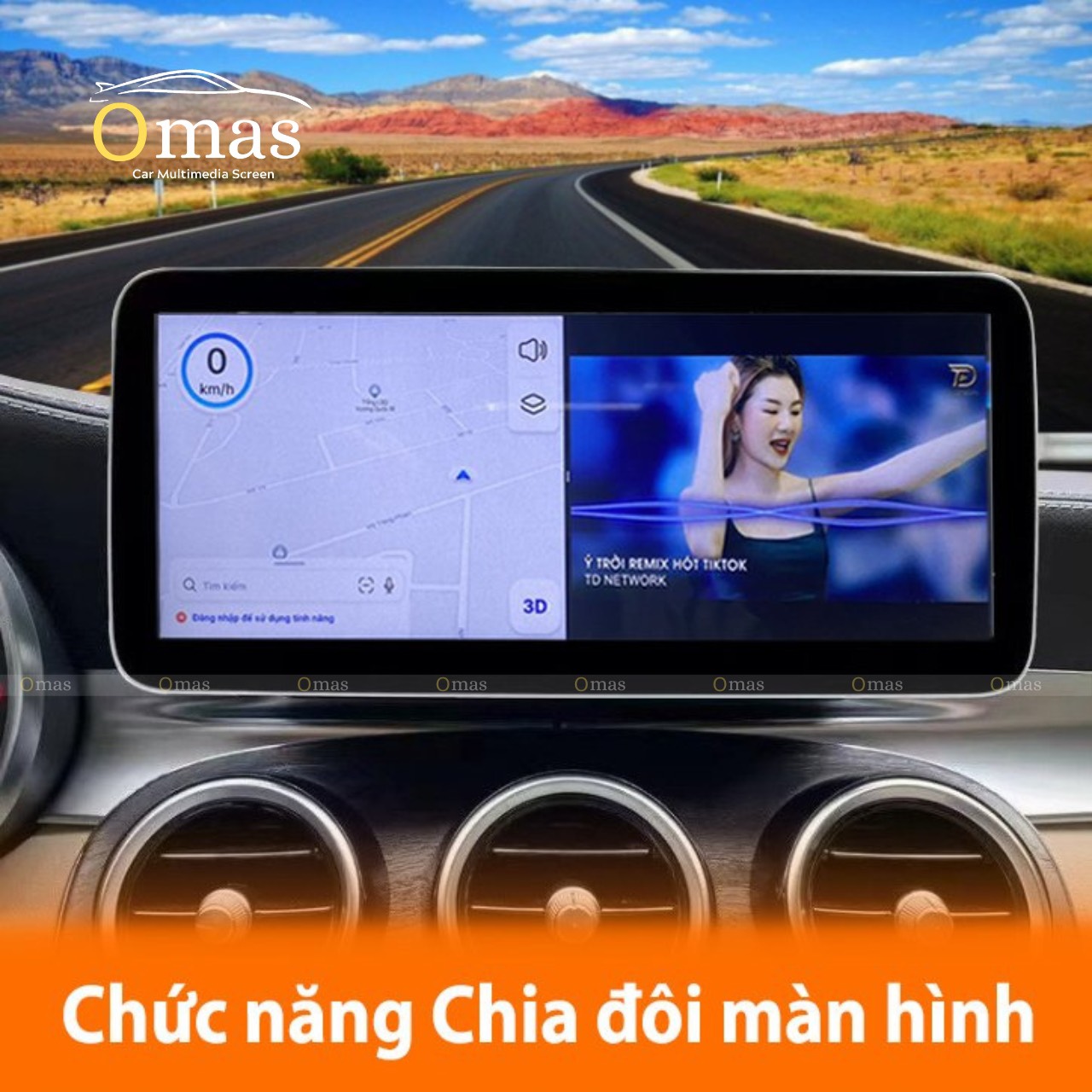 Màn hình android Omas pro 360 xe mercedes GLC 2020 9 Image