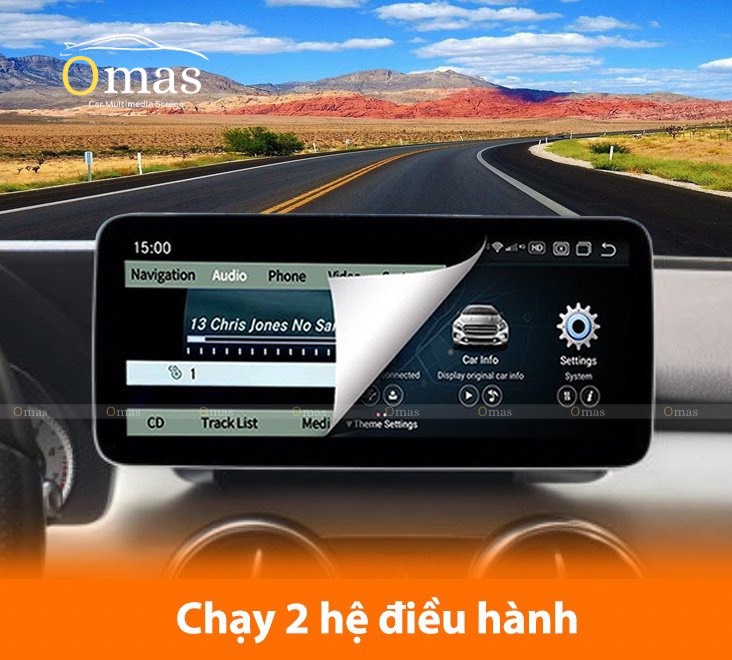 Màn hình android Omas xe mercedes GLK 2011-2015 7 Image