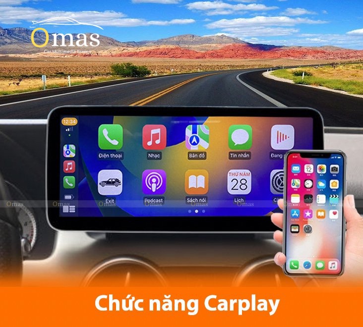 Màn hình android Omas 360 xe mercedes GLK 2011-2015 5 Image