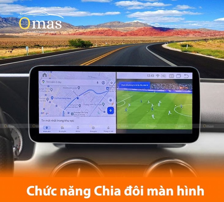 Màn hình android Omas pro xe mercedes GLK 2011-2015 3 Image