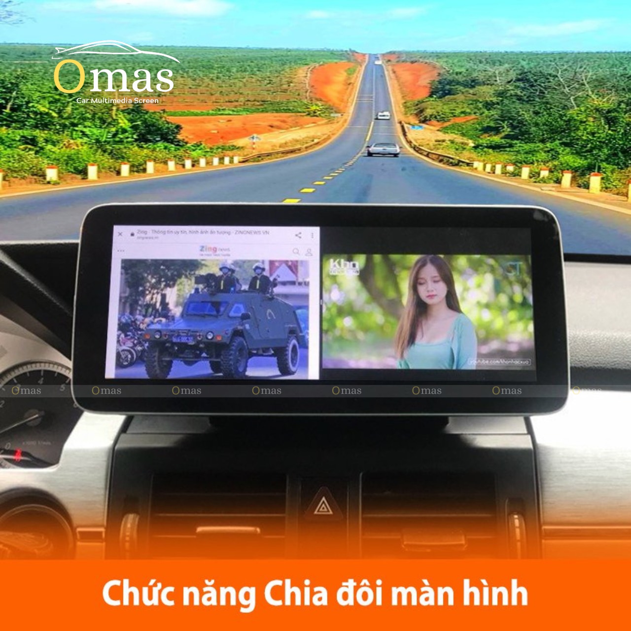 Màn hình android OMas pro 360 xe mercedes GLK 2008-2010 4 Image