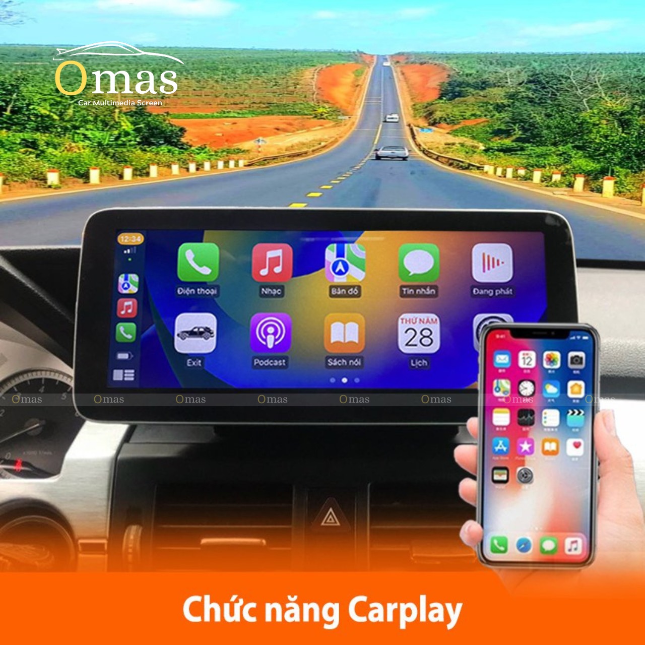 Man hình android Omas pro xe mercedes GLK 2008-2010 8 Image