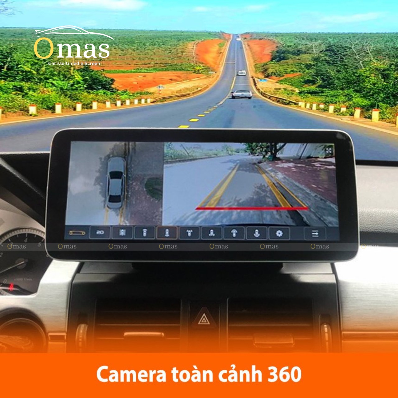 Màn hình android Omas 360 xe mercedes GLK 2008-2010 8 Image