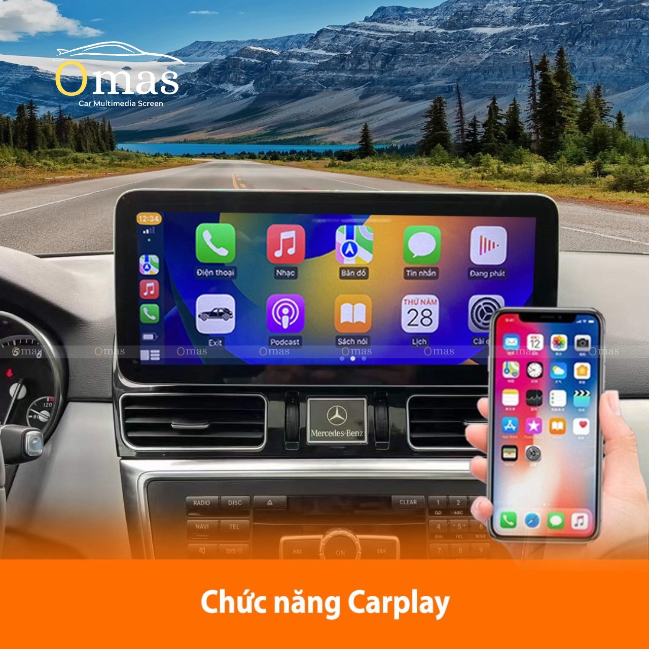 Màn hình android Omas xe merceddes GL 4 Image
