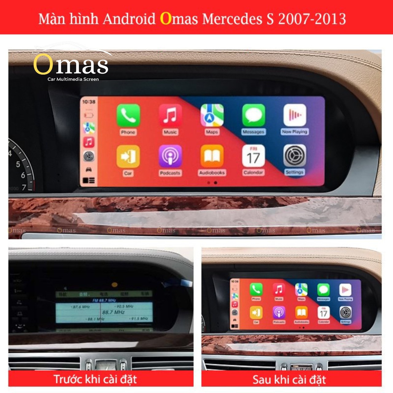 Màn hình android Omas xe mercedes S 2 Image