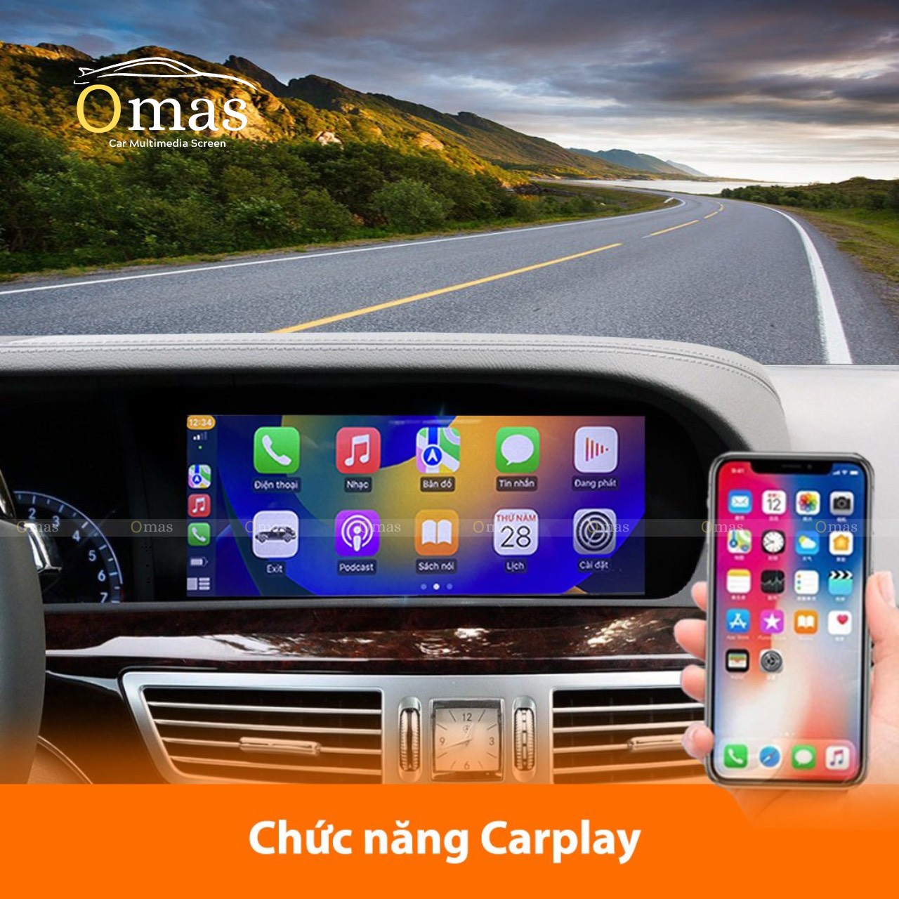 Màn hình android Omas xe mercedes S 7 Image