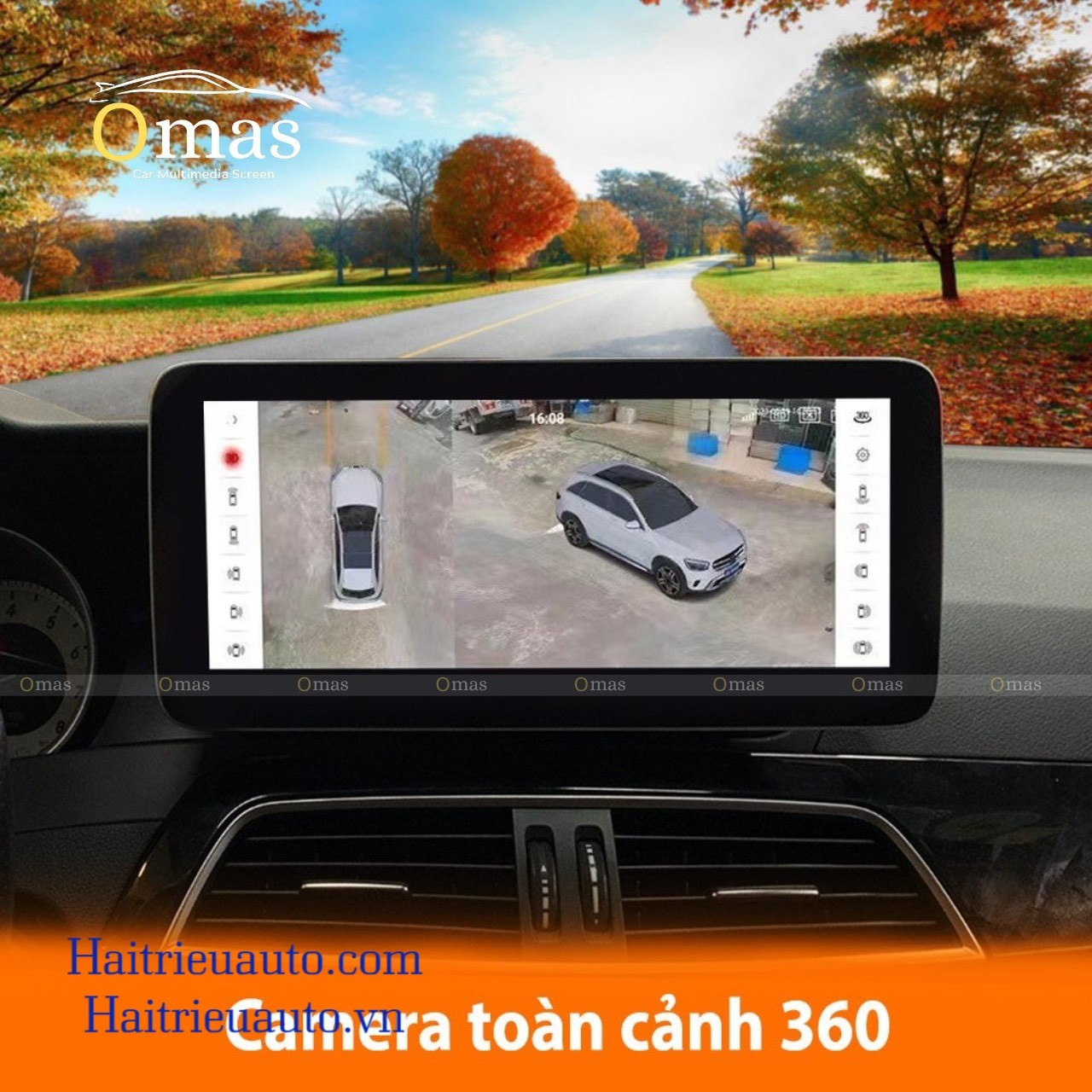 Màn hình android Omas pro 360 xe mercedes C 2011-2014 5 Image