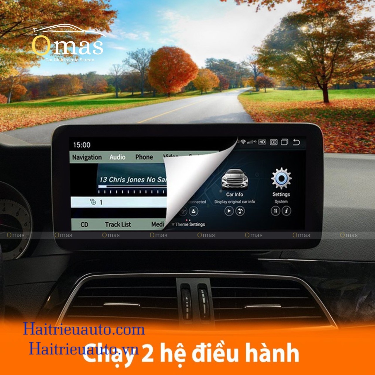 Màn hình android Omas xe mercedes C 2011-2014 4 Image