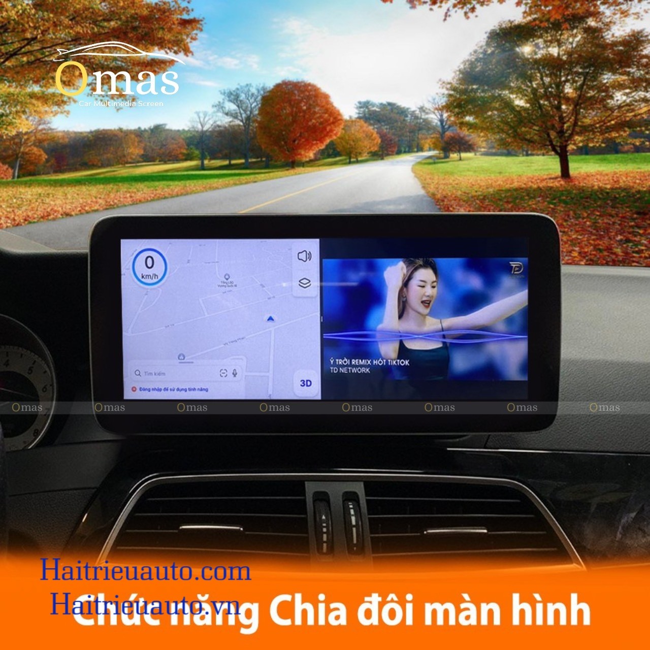 Màn hình android Omas pro xe mercedes C 2011-2014 6 Image
