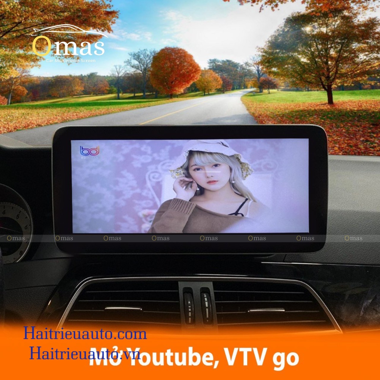 Màn hình android Omas pro xe mercedes C 2011-2014 8 Image