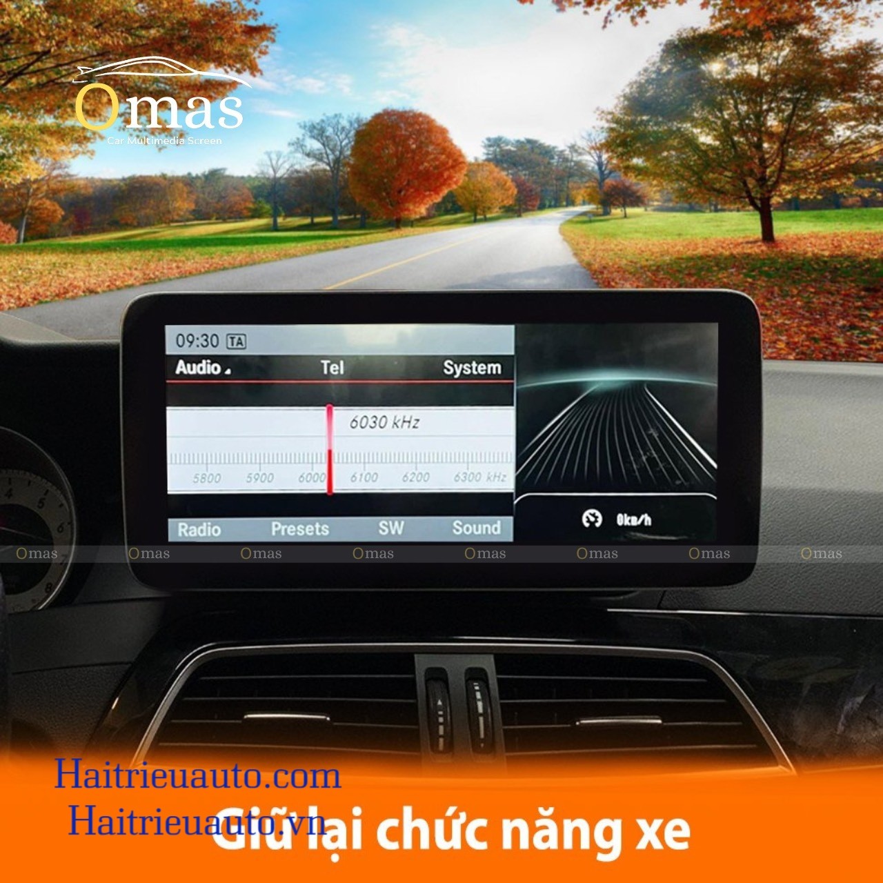 Màn hình android Omas 360 xe mercedes C 2011-2014 8 Image