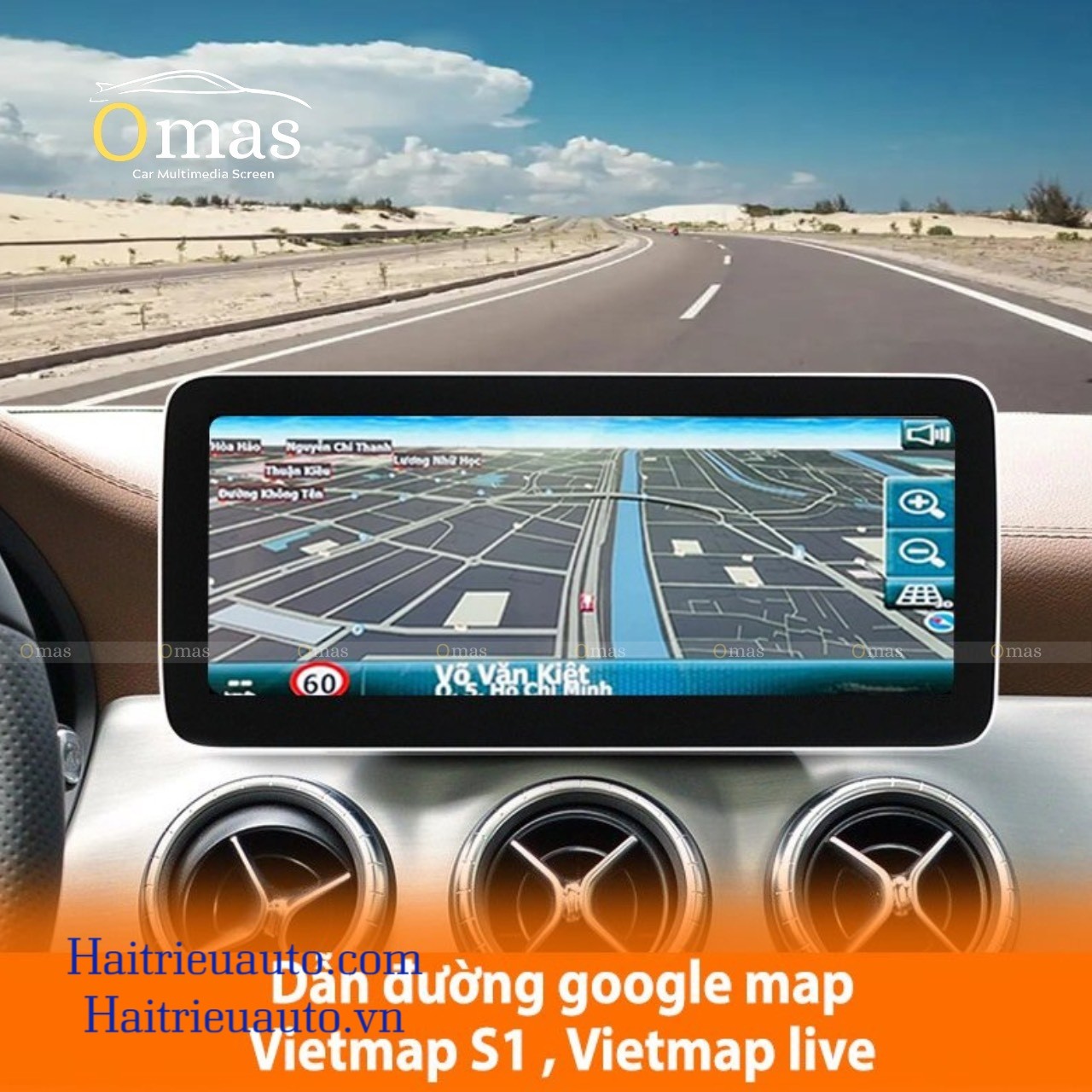Màn hình android Omas 360 xe mercedes GLA 6 Image