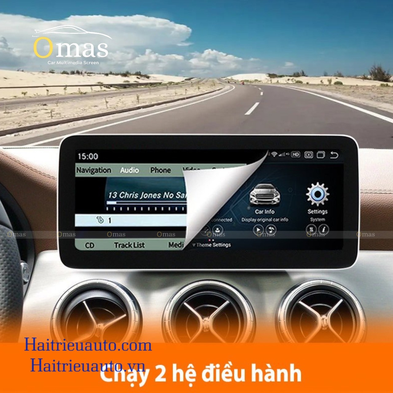 Màn hình android Omas pro xe mercedes A 9 Image
