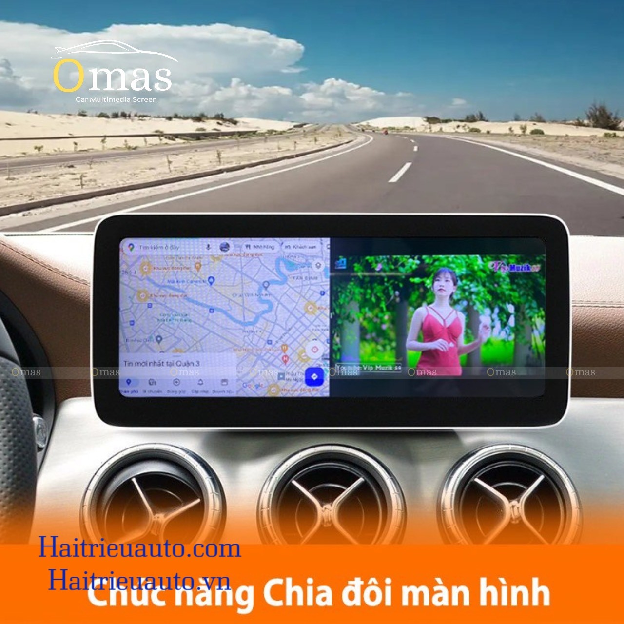 Màn hình android Omas xe mercedes CLA 7 Image