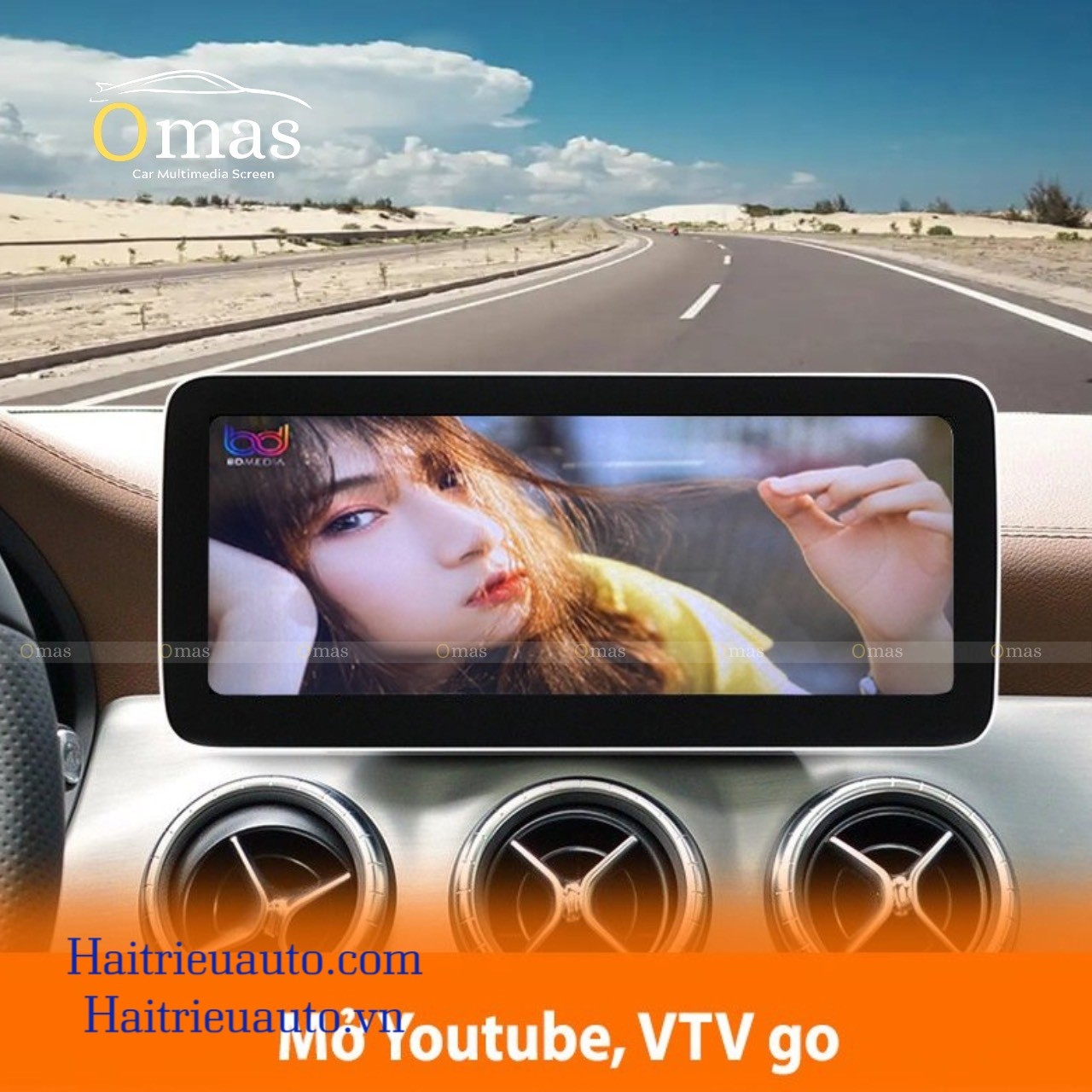 Màn hình android Omas pro 360 xe mercedes CLA 9 Image